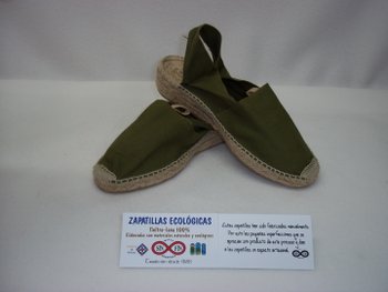 Alpargata descalza talon verde 1