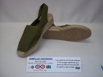 Alpargata descalza talon verde 2