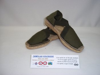Alpargata cruzada elásticos verde 1