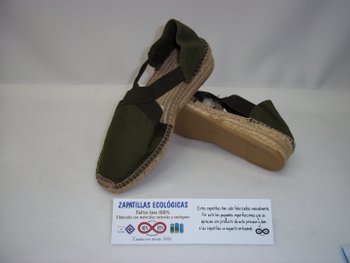 Alpargata cruzada elásticos verde 2